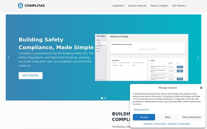 Screenshot of complitas.co.uk