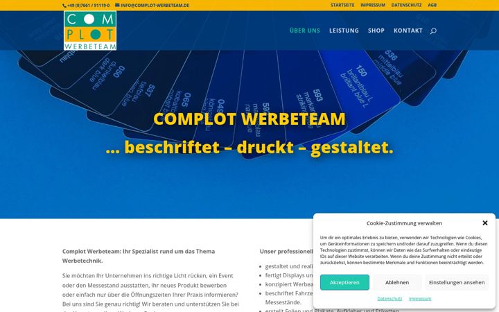 Screenshot of complot-werbeteam.de