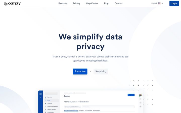 Snimka zaslona za comply-app.com