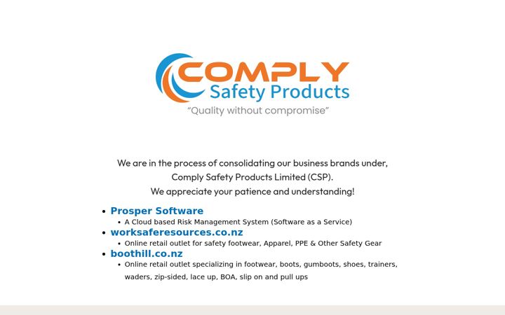 Screenshot of comply.co.nz