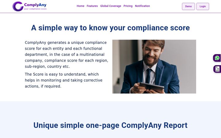 Screenshot of complyany.com