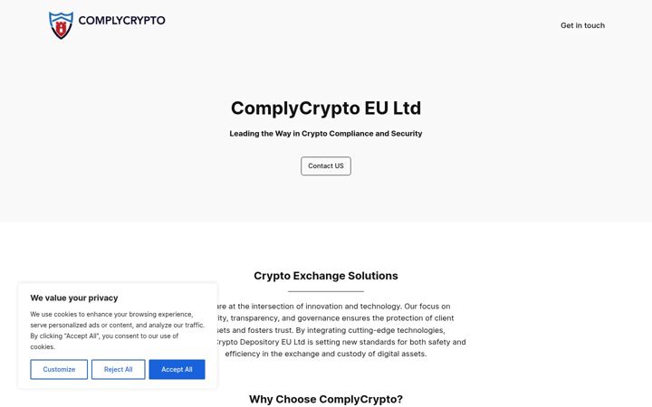 Skjermbilde av complycrypto.eu