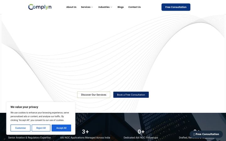 Screenshot of complynadvisoryservices.com