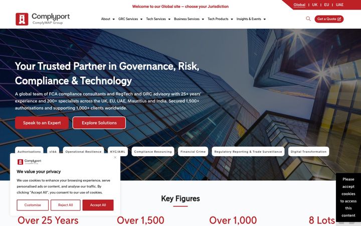 Screenshot of complyport.com