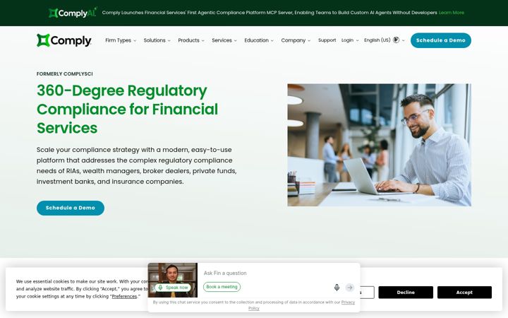 Screenshot of complysci.com