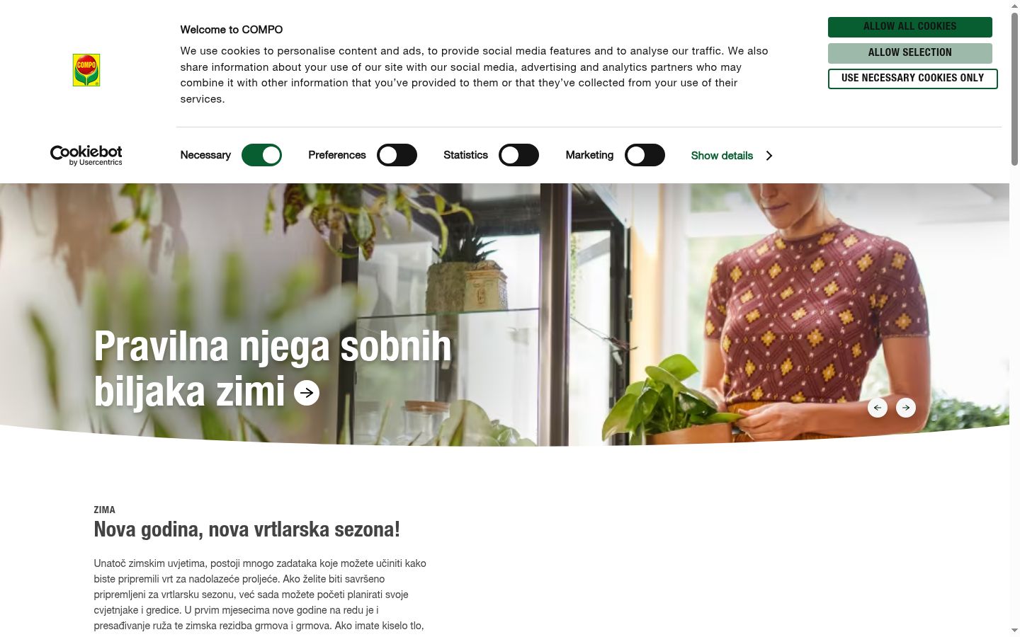 Zrzut ekranu banera zgody wyświetlanego przed jakąkolwiek interakcją