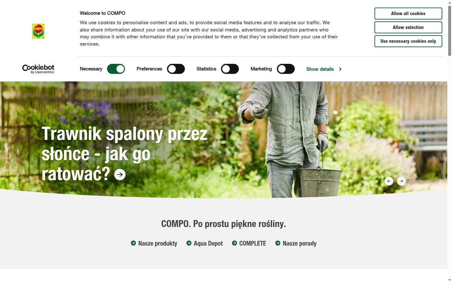 Zrzut ekranu banera zgody wyświetlanego przed jakąkolwiek interakcją
