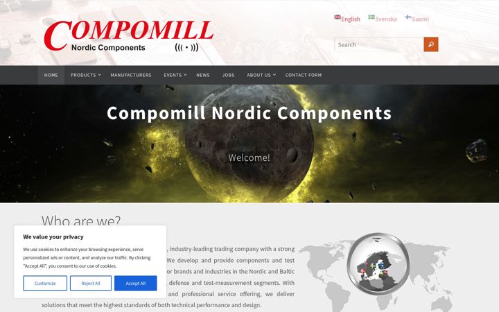 Screenshot of compomill.com