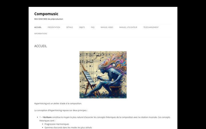 Ekrano kopija compomusic.fr