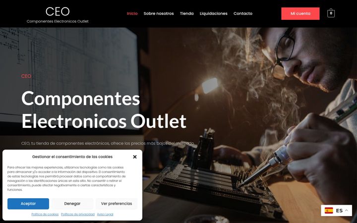 Screenshot of componenteselectronicosoutlet.com