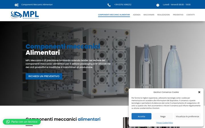Екранна снимка на componentimeccanicialimentari.it