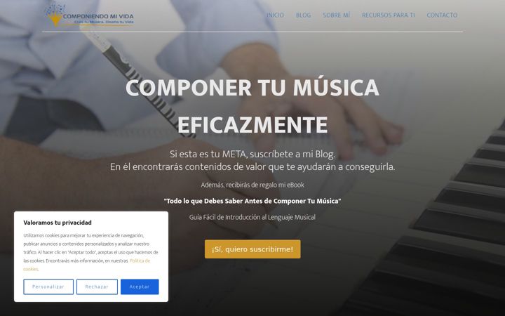 Screenshot of componiendomivida.com