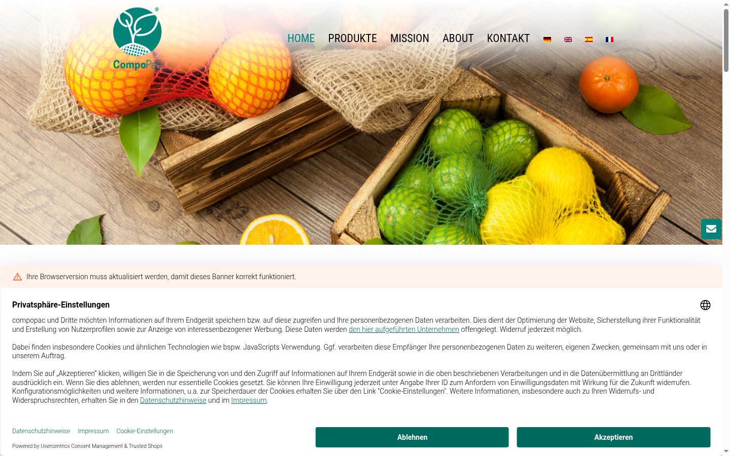 Sutikimo reklamjuostės, rodytos prieš bet kokią sąveiką, ekrano kopija