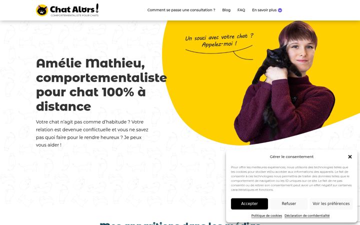 Ekrano kopija comportementaliste-du-chat.fr