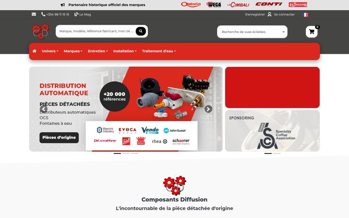 Screenshot of composantsdiffusion.com