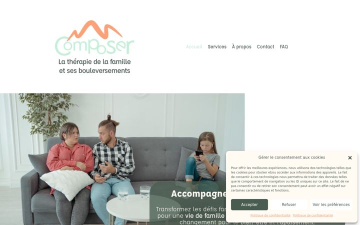 Screenshot of composer-therapie.fr