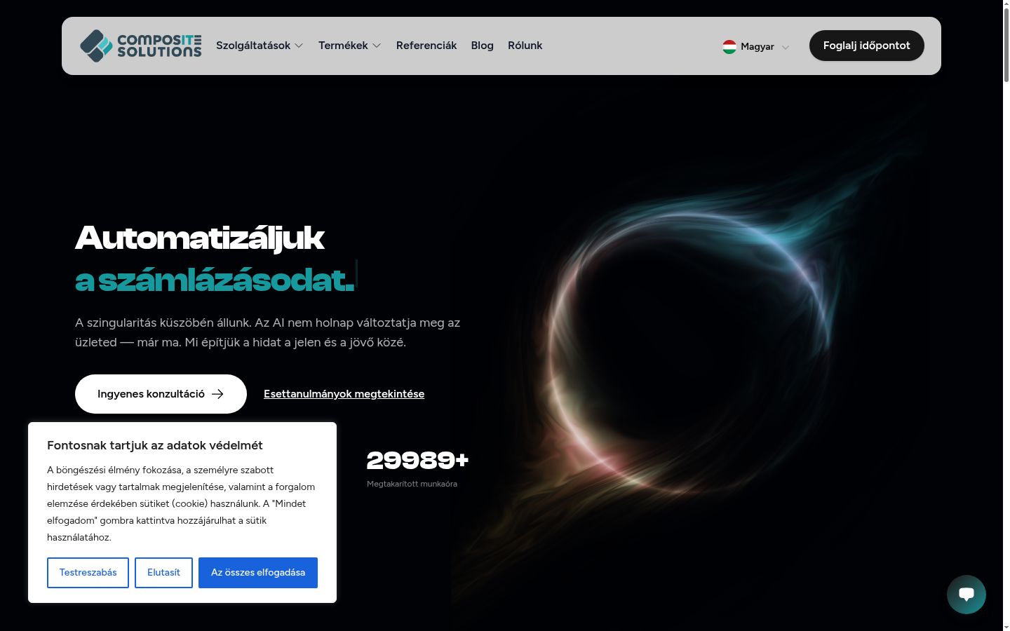 Snímek obrazovky baneru souhlasu zobrazeného před jakoukoli interakcí