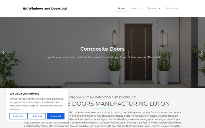 Screenshot of compositedoorsluton.co.uk