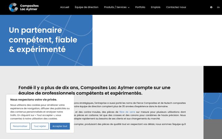 Screenshot of compositeslacaylmer.com