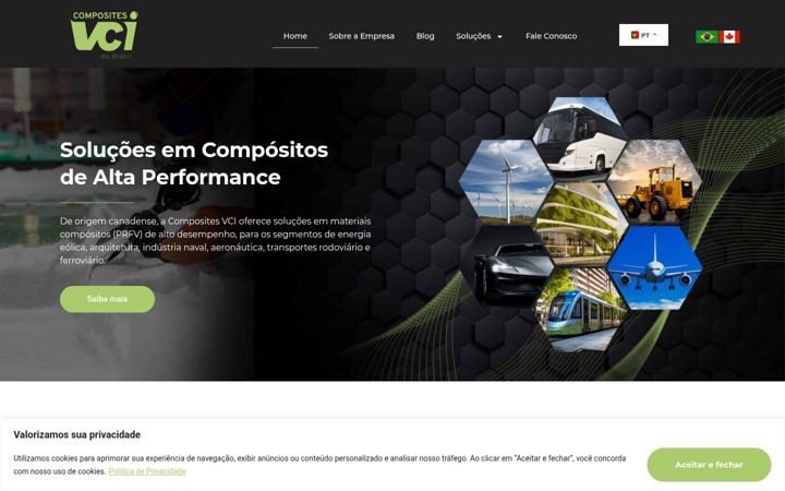 Screenshot ta' compositesvci.com.br
