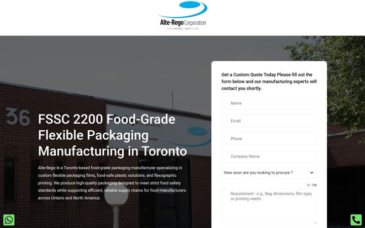 Screenshot of compost-a-bag.ca