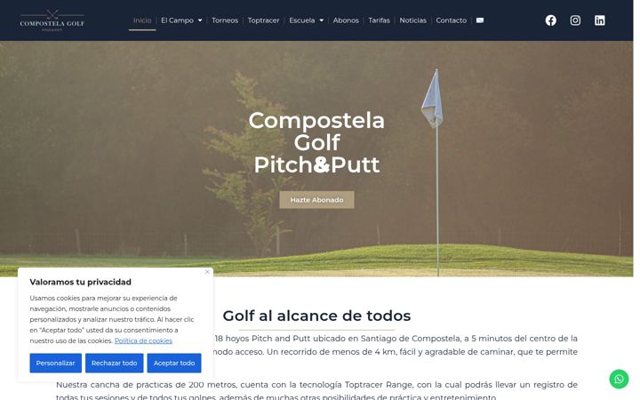 Screenshot of compostelagolf.gal