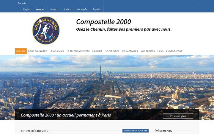 Screenshot of compostelle2000.org
