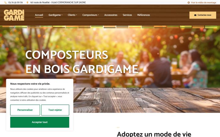 Skjermbilde av composteur-bois.eu