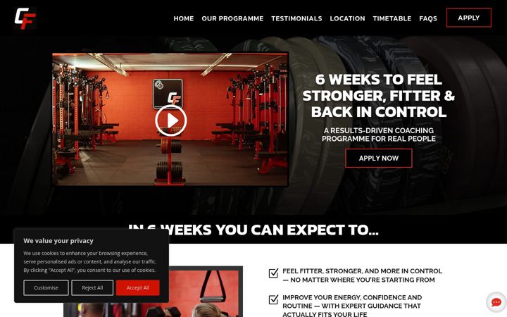 Screenshot of compoundfitness.co.uk