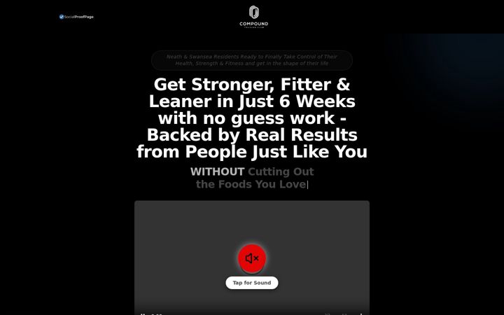 Screenshot of compoundtrainingclub.co.uk