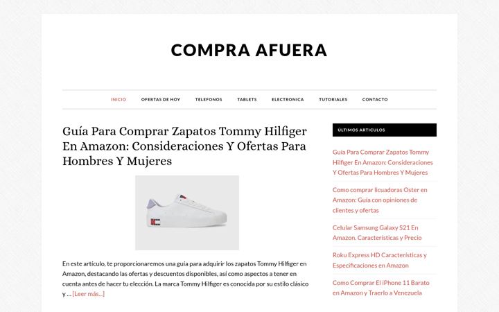 Screenshot of compraafuera.com