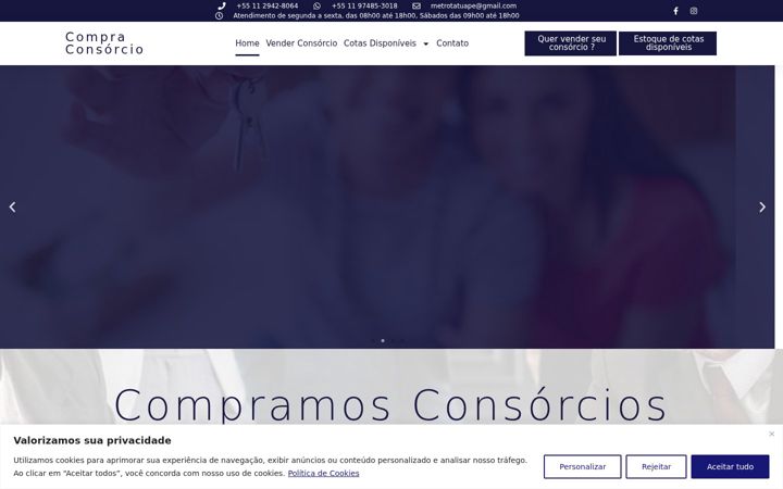 Screenshot of compraconsorcios.com.br