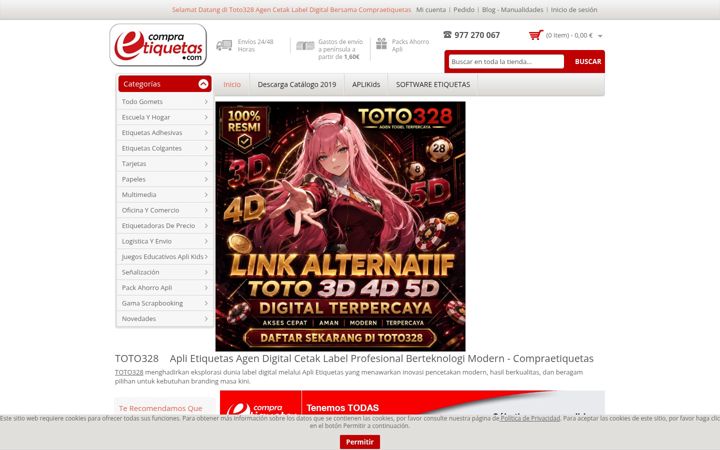 Screenshot of compraetiquetas.com