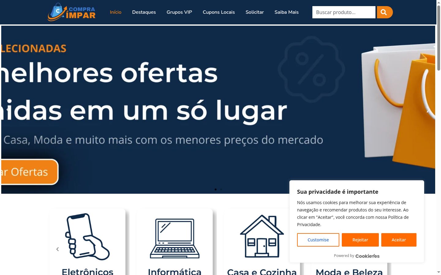 Screenshot tal-banner tal-kunsens muri qabel kwalunkwe interazzjoni