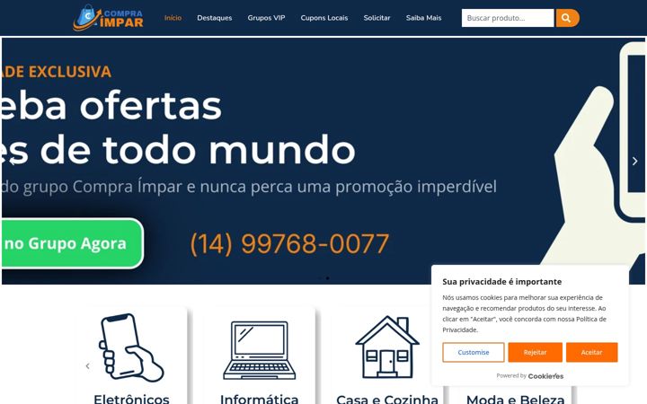 Screenshot ta' compraimpar.com.br
