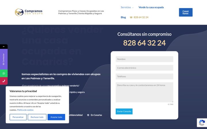 Screenshot of compramosconokupa.com