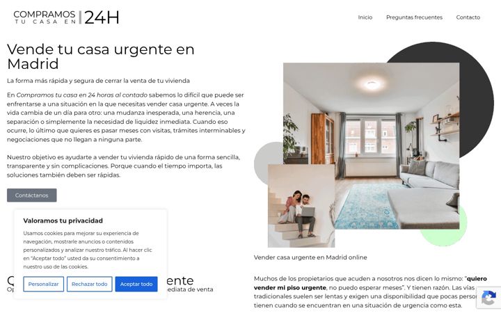 Screenshot of compramostucasaen24horasalcontado.com
