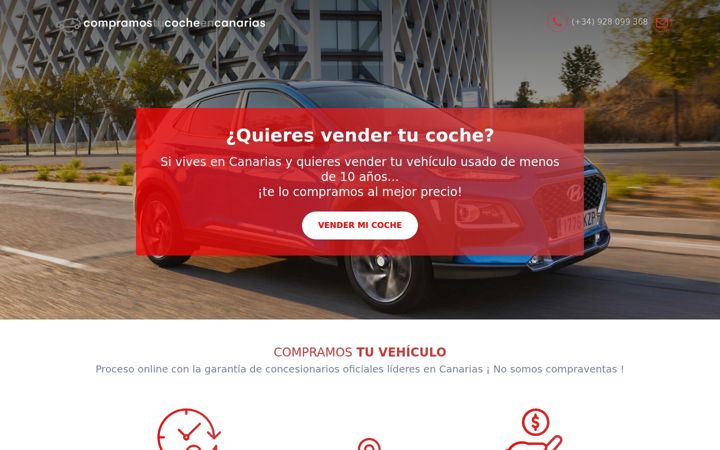 Screenshot of compramostucocheencanarias.com