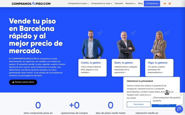 Screenshot of compramostupiso.com