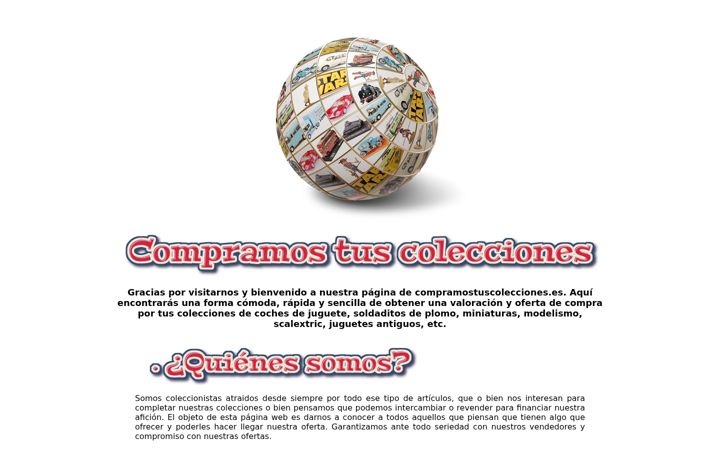 Screenshot van compramostuscolecciones.es
