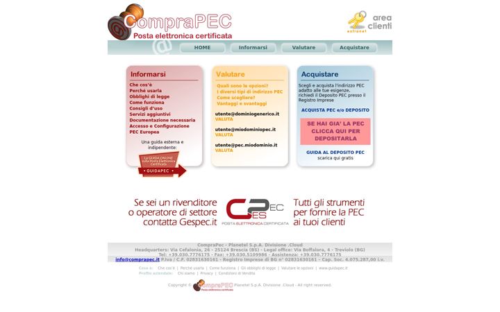 Screenshot of comprapec.it