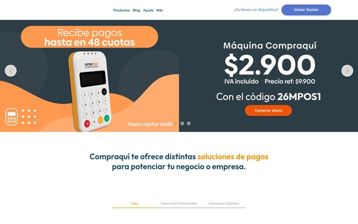 Screenshot of compraqui.cl