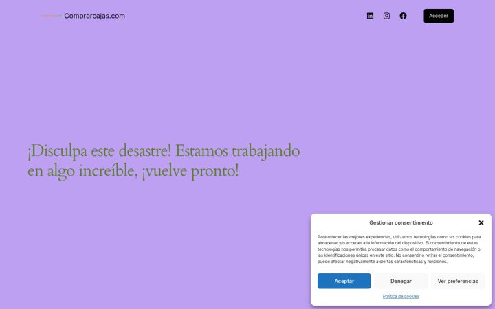 Screenshot of comprarcajas.com