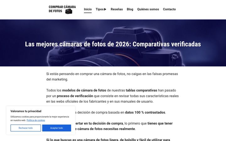 Screenshot of comprarcamaradefotos.com