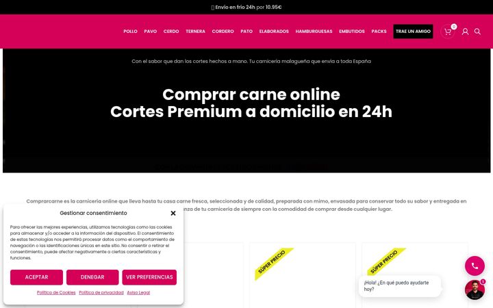 Screenshot of comprarcarne.es