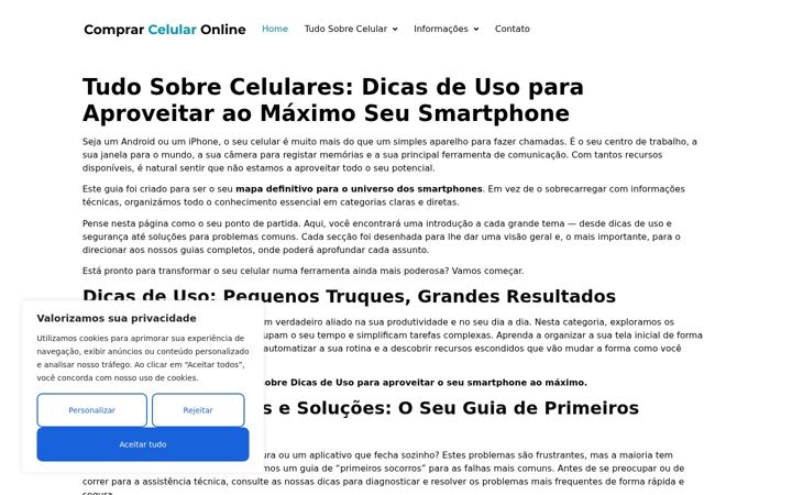 Screenshot of comprarcelularonline.com.br