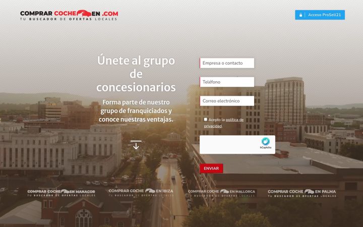 Screenshot of comprarcocheen.com