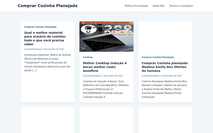 Screenshot of comprarcozinhaplanejada.com.br