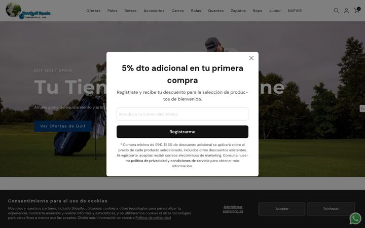 Screenshot of comprargolf.com