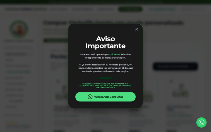 Screenshot of comprarherbalbatidos.com